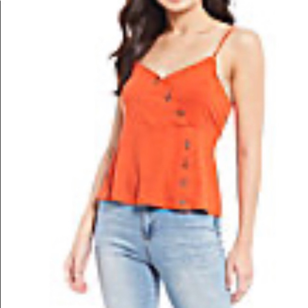 Honey & Sparkle Asymmetrical Button Front Tank Top
